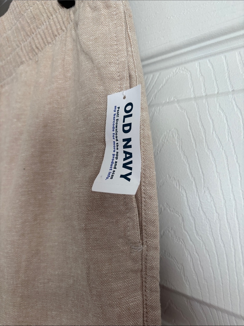 NWT OLD NAVY LINEN BLEND PANTS in Flax Linen Size Medium - Picture 3 of 5